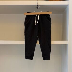 Kids Black Jogger Sweatpants with Drawstring